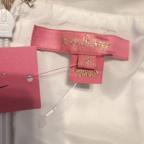 Lilly Pulitzer Olive Top In Resort White Size 8 New - Picture 9 of 11